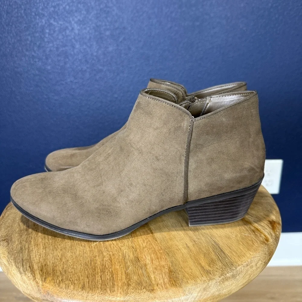 Style & Co for Macy's Taupe Wileyy Ankle Booties, Size 11